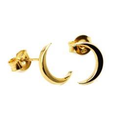 Goldene Sichelmond Ohrstecker – Modern & stilvoll