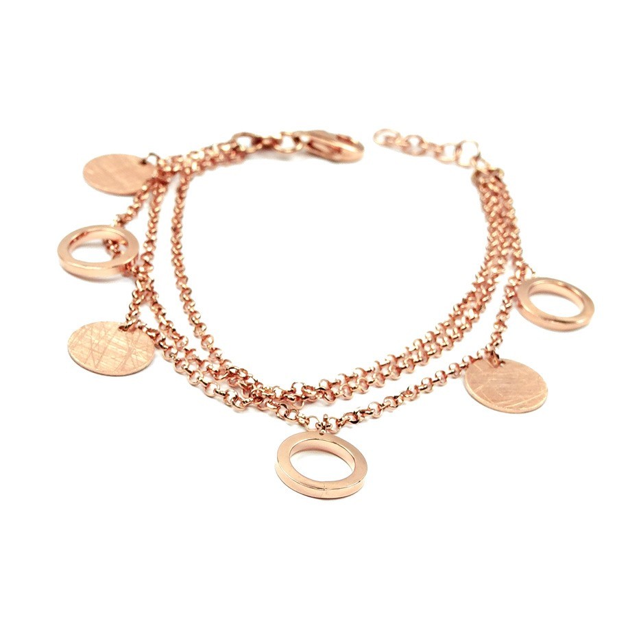 Roségold oder Silber Circle Charms Armband – TomCrow Jewellery