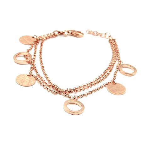 Roségold oder Silber Circle Charms Armband – TomCrow Jewellery