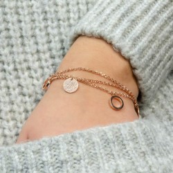 Roségold oder Silber Circle Charms Armband – TomCrow Jewellery
