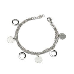 Roségold oder Silber Circle Charms Armband – TomCrow Jewellery