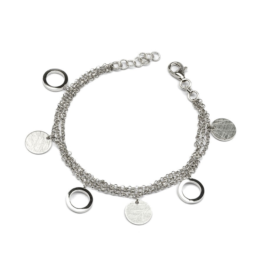 Roségold oder Silber Circle Charms Armband – TomCrow Jewellery