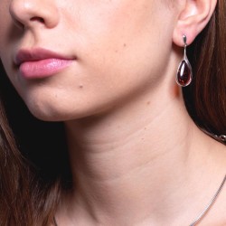 DROP Ohrringe mit echte Bernstein und Silber. Jetzt bei TomCrow Jewellery!