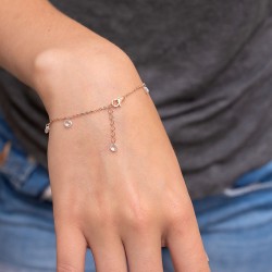 Armkette "Free" in Rosé & Silber – filigranes Design