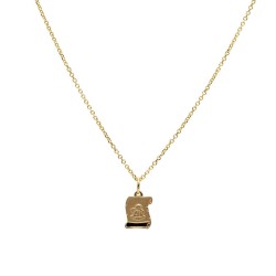 Schutzengelkette aus echtem Gold auf Schriftrollen-Form.