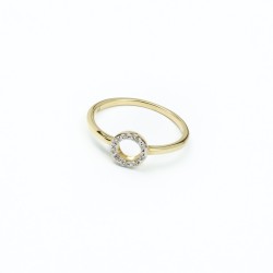 Gelbgold Ring mit Diamanten – Kreisring Design. Jetzt oder nie!