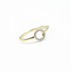 Gelbgold Ring mit Diamanten – Kreisring Design. Jetzt oder nie!