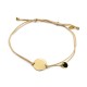 Beiges Schnur Armband mit Platte