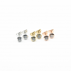 Zirkonia Ohrstecker Silber