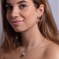 Bernstein Set aus Ohrringen und Anhänger. Für jeden Anlass