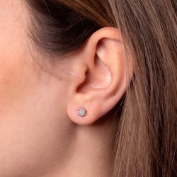 Weißgold Diamant Schmuckset – 0,20 ct, Anhänger & Ohrstecker