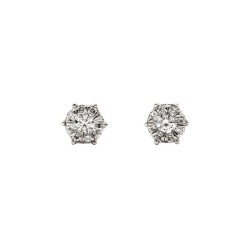 Weißgold Diamant Schmuckset – 0,20 ct, Anhänger & Ohrstecker