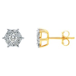 Exklusive Diamant Ohrstecker – 0,10 ct, Weiß- & Gelbgold