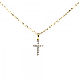 Diamantenkreuz Gelbgold