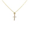 Goldener Kreuzanhänger mit Diamanten – 0,05 ct, EGL-Zertifikat