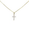 Goldener Kreuzanhänger mit Diamanten – 0,05 ct, EGL-Zertifikat