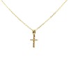 Goldener Kreuzanhänger mit Diamanten – 0,05 ct, EGL-Zertifikat