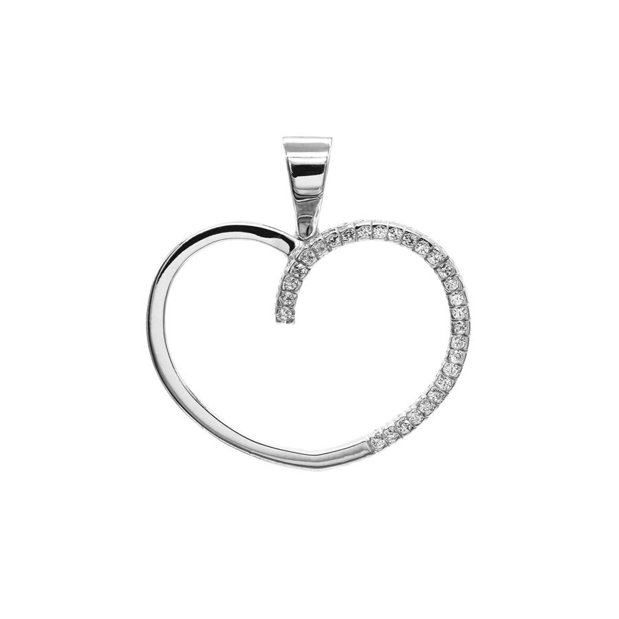 Bezauberndes Herz aus 585 Gelbgold und Heißgold mit Zirkonia