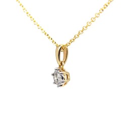 Diamantanhänger in Gelb- und Weißgold – Strahlende Eleganz