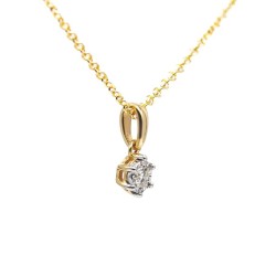 Diamantanhänger in Gelb- und Weißgold – Strahlende Eleganz