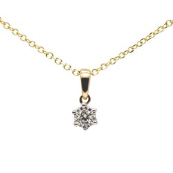 Diamantanhänger in Gelb- und Weißgold – Strahlende Eleganz