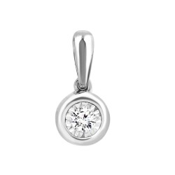 Eleganter Diamantanhänger in Weißgold mit 0,05 Karat Brillant