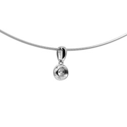 Eleganter Diamantanhänger in Weißgold mit 0,05 Karat Brillant