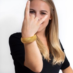 Robuster Armreif aus Stahl mit Kugeldesign