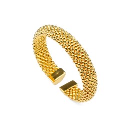 Schmaler Armreif in Gold und Silber – Verspielte Eleganz