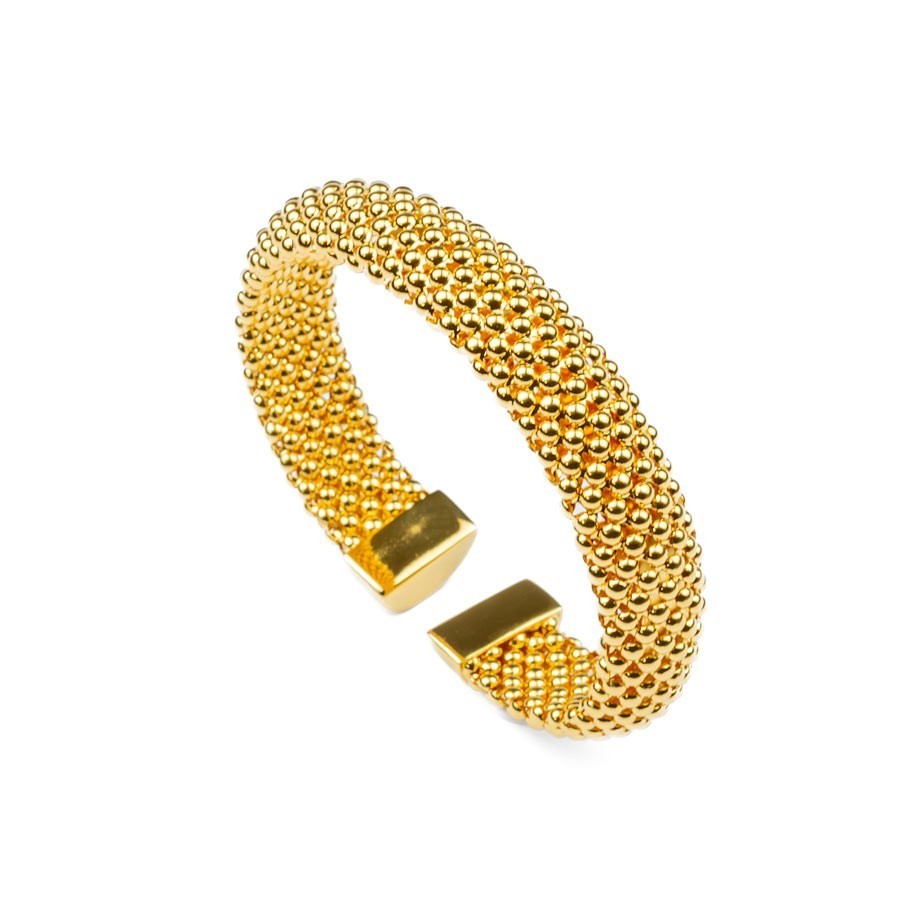 Schmaler Armreif in Gold und Silber – Verspielte Eleganz