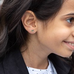 Herzohrringe in Gelbgold ❤️ Kinderohrringe und nicht nur! Greif zu!