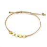 Schnurarmband mit 5 vergoldeten Plättchen – Symbol & Stil