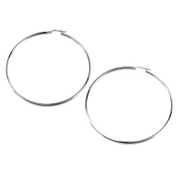 Trendige 7 cm Creolen in Weiß und Gelb – 925er Silber