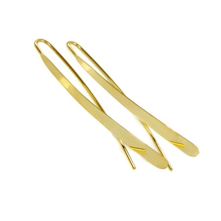 Gelb und Weiß Stab-Ohrringe – Filigraner Luxus für modebewusste Frauen