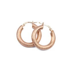 Matte Creolen in Silber & Rosé – Eleganter Schmuck für jeden Tag