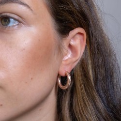 Matte Creolen in Silber & Rosé – Eleganter Schmuck für jeden Tag