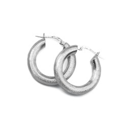 Matte Creolen in Silber & Rosé – Eleganter Schmuck für jeden Tag