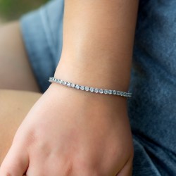 Silber Tennis Armband mit 3mm Zirkonia – Eleganz & Glanz