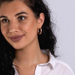 Mattierte Creolen – edle Ohrringe in Silber & Rosé für jeden Look