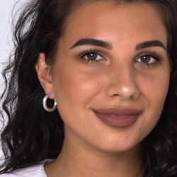 Mattierte Creolen – edle Ohrringe in Silber & Rosé für jeden Look