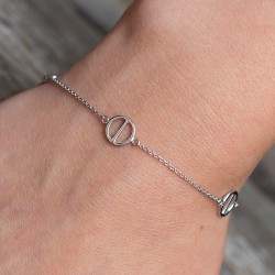 Vergoldetes Silberarmband – modernes Design mit Kreisstichen