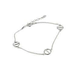 Vergoldetes Silberarmband – modernes Design mit Kreisstichen