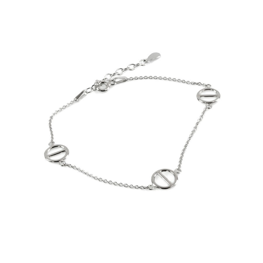 Vergoldetes Silberarmband – modernes Design mit Kreisstichen