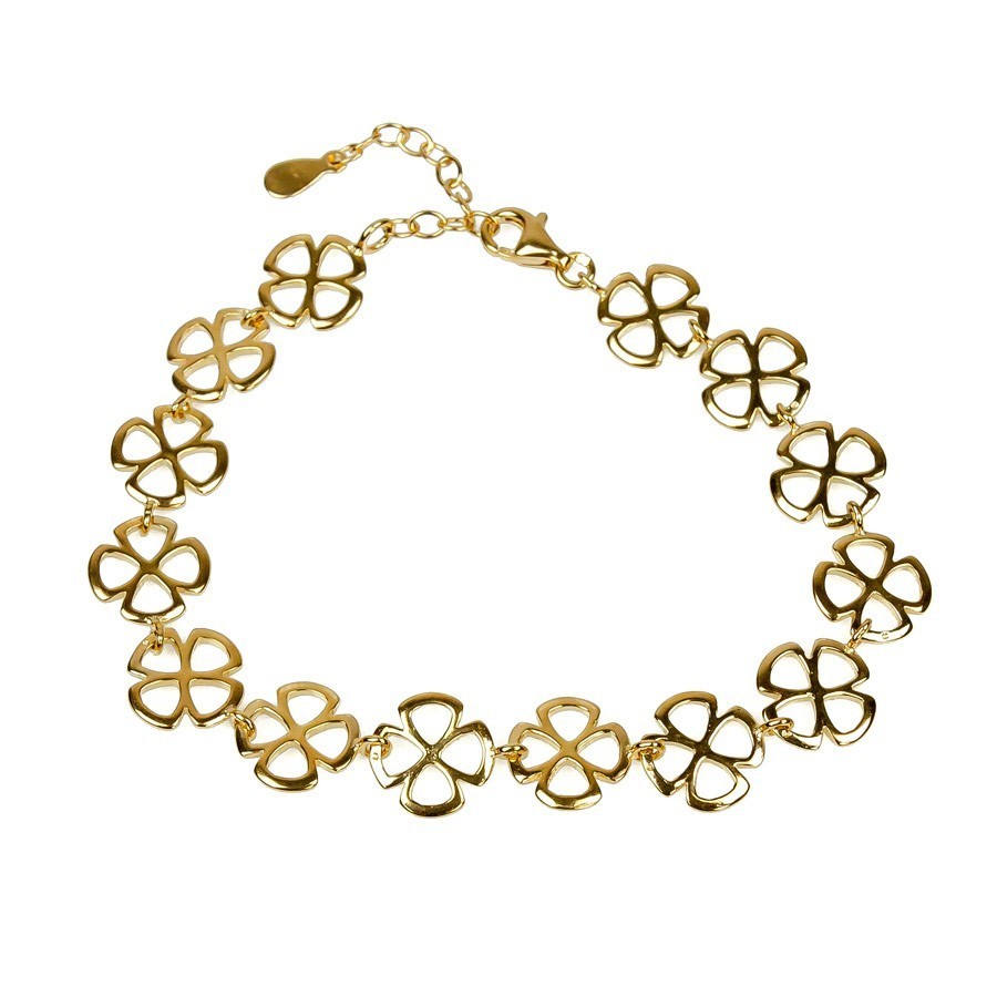 Kleeblatt-Armband – Vergoldetes Glückssymbol für jeden Anlass