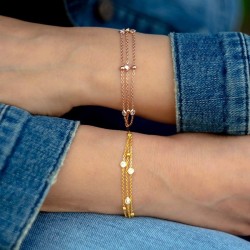 Elegantes Armband – Vergoldet,Roségold & Silber mit Zirkonia