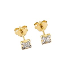 Blumen-Ohrstecker aus Sterling Silber mit Zirkonia – Eleganz & Glanz