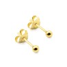 3 mm Kugelohrstecker – Gold, Weiß & Rosé | Zeitlose Eleganz