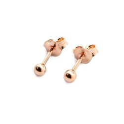 3 mm Kugelohrstecker – Gold, Weiß & Rosé | Zeitlose Eleganz