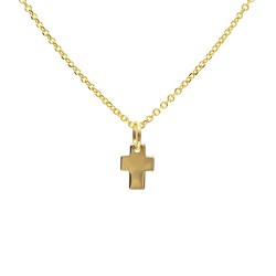 Kleines Kreuz aus Gold. Perfekt für Erstkommunion und Taufe.