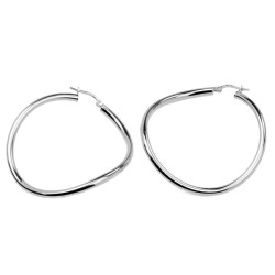 Trend Creolen aus Silber. In Gelb und Silber erhältlich!